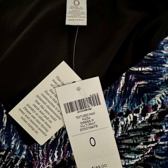 Chico’s Textured Maxi Dress 'Maida' Size 0 Stretch Fully Lined NWT - Picture 8 of 11